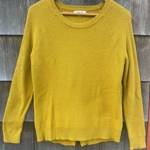 Madewell Mustard Cross Back Sweater